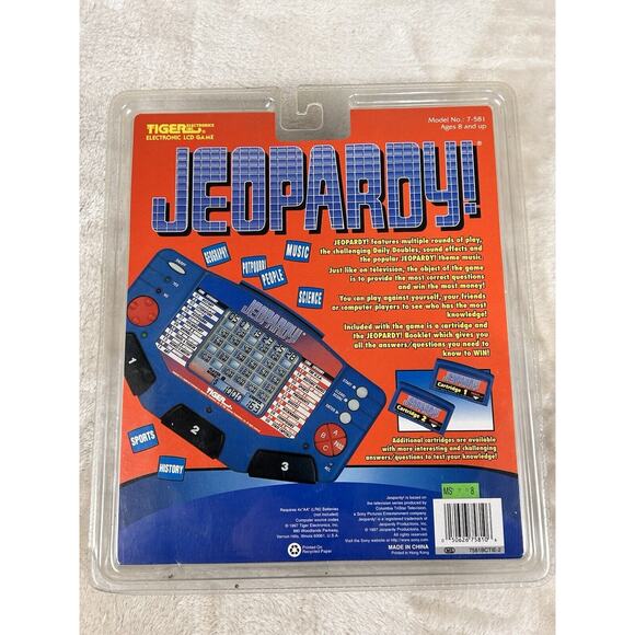 NEW Tiger Electronics Jeopardy Hand Held LCD Game Show 1997 Model 7-581 Sealed - Picture 2 of 8